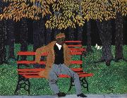 Horace pippin Man on a Bench oil painting